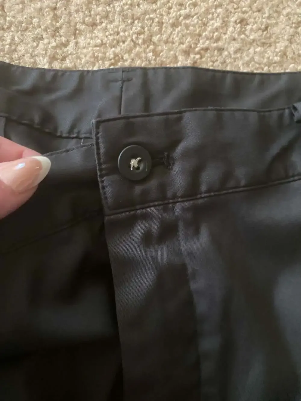 Nike Golf Dri-Fit Chino Shorts Size 36 Black Performance Flat Front
